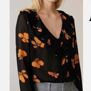 Ganni Fairfax Georgette floral top